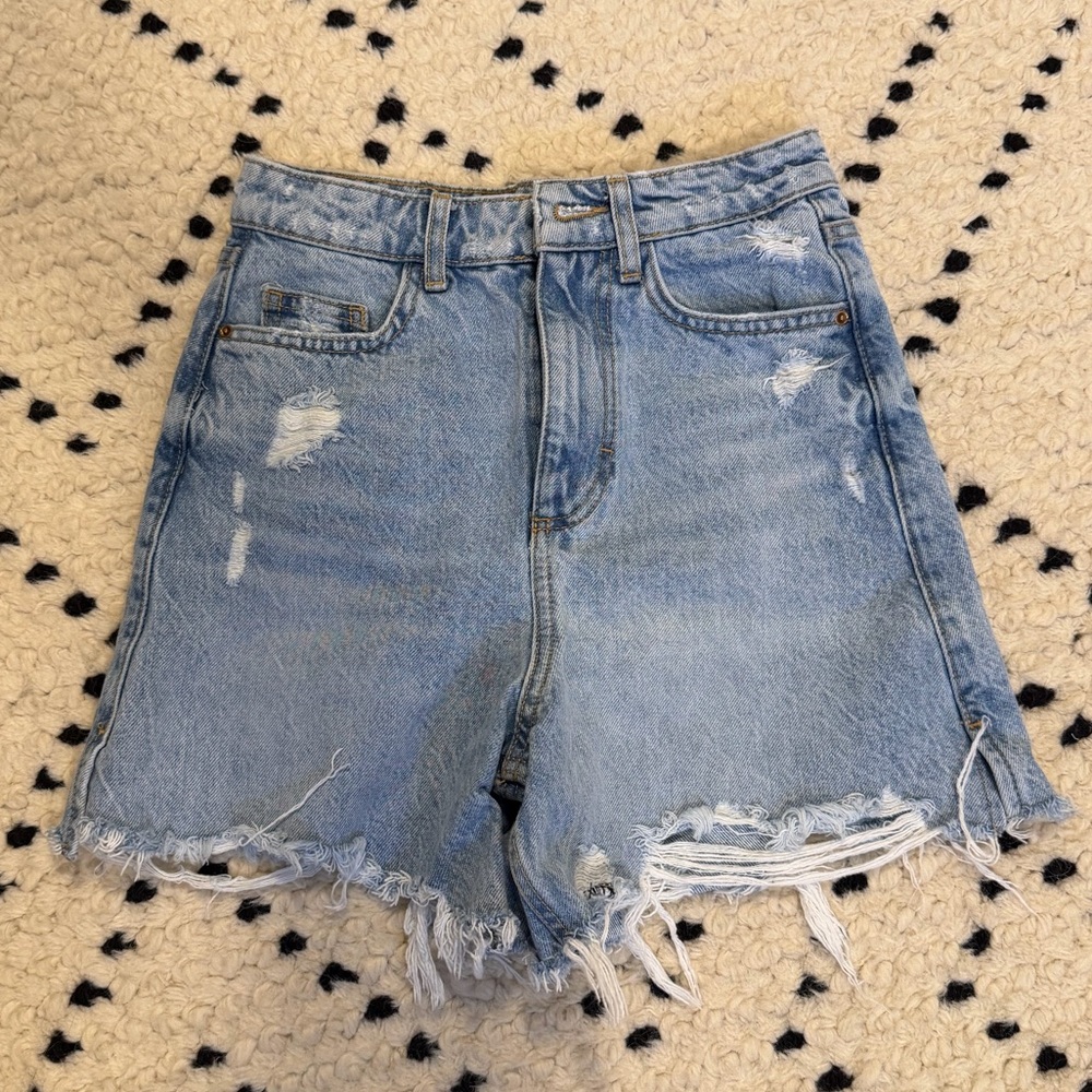 Zara Sky Blue Denim shorts
